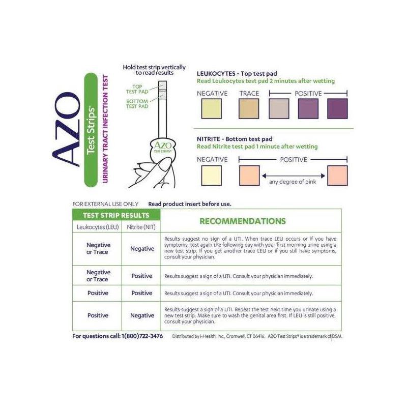 slide 4 of 7, AZO Urinary Tract Infection Test Strips, UTI Test Results in 2 Minutes - 3ct, 3 ct