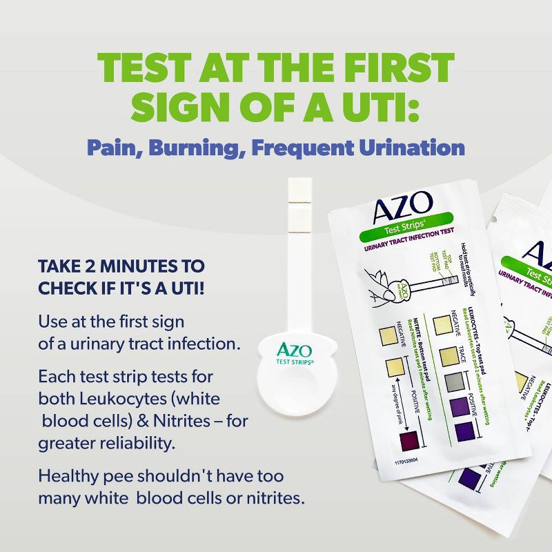 slide 7 of 9, AZO Urinary Tract Infection Test Strips, UTI Test Results in 2 Minutes - 3ct, 3 ct