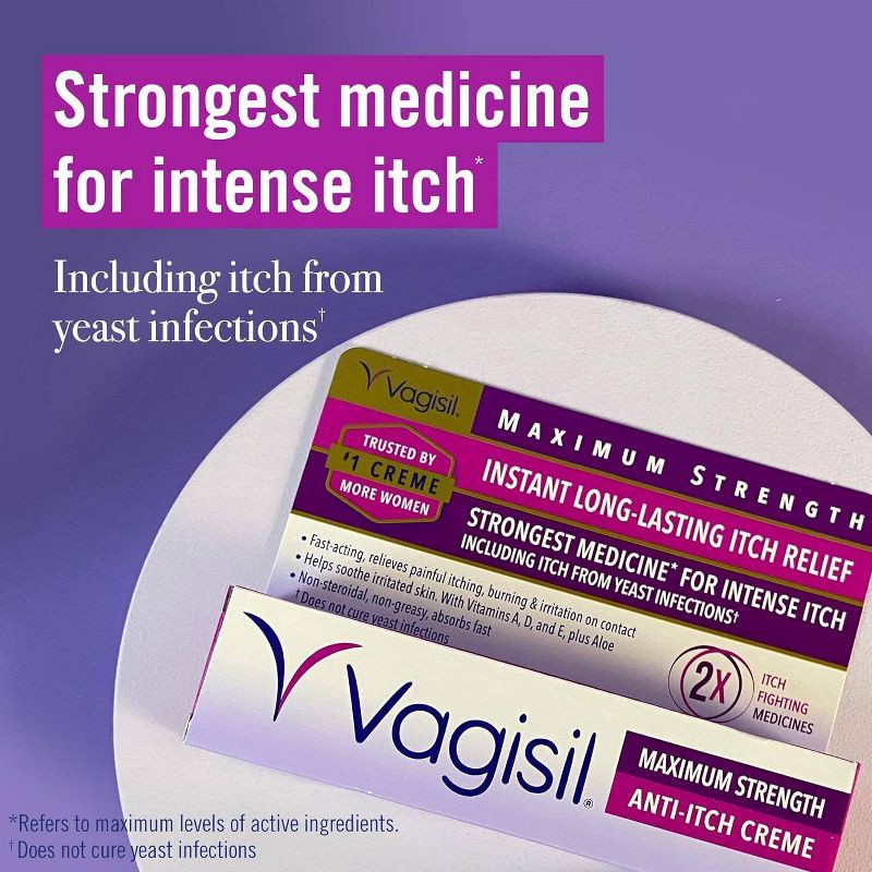 slide 4 of 7, Vagisil Maximum Strength Feminine Anti-Itch Cream - 1oz, 1 oz