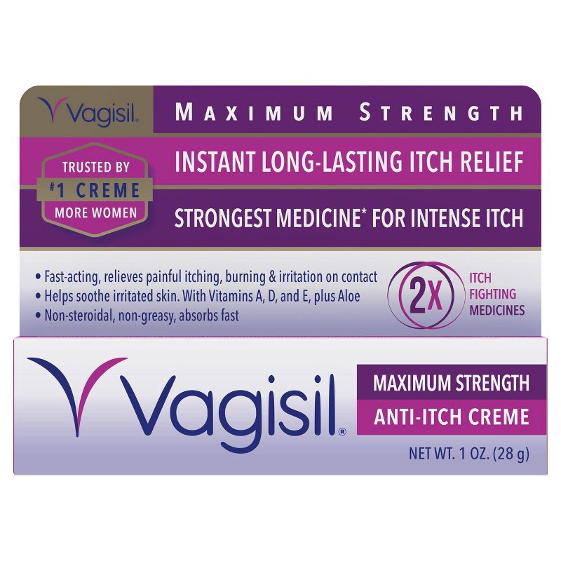 slide 1 of 7, Vagisil Maximum Strength Feminine Anti-Itch Cream - 1oz, 1 oz