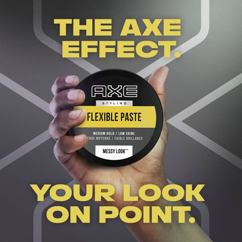 slide 7 of 9, Axe Styling Messy Look Medium Hold Low Shine Flexible Hair Paste - Travel Size - 2.64oz, 2.64 oz