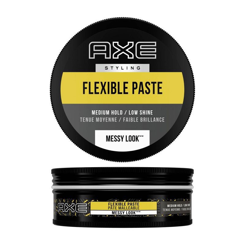 slide 9 of 9, Axe Styling Messy Look Medium Hold Low Shine Flexible Hair Paste - Travel Size - 2.64oz, 2.64 oz