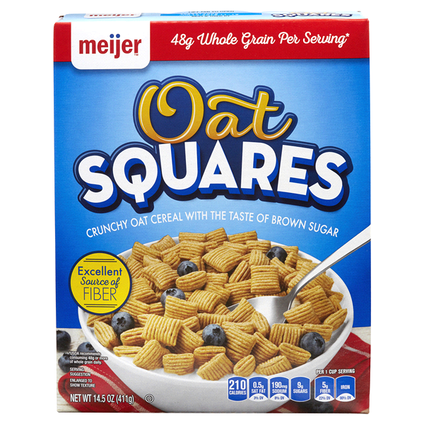 Meijer Oat Squares Cereal 14.5 oz | Shipt