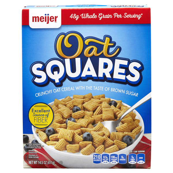 slide 1 of 5, Meijer Oat Squares, 14.5 OZ   