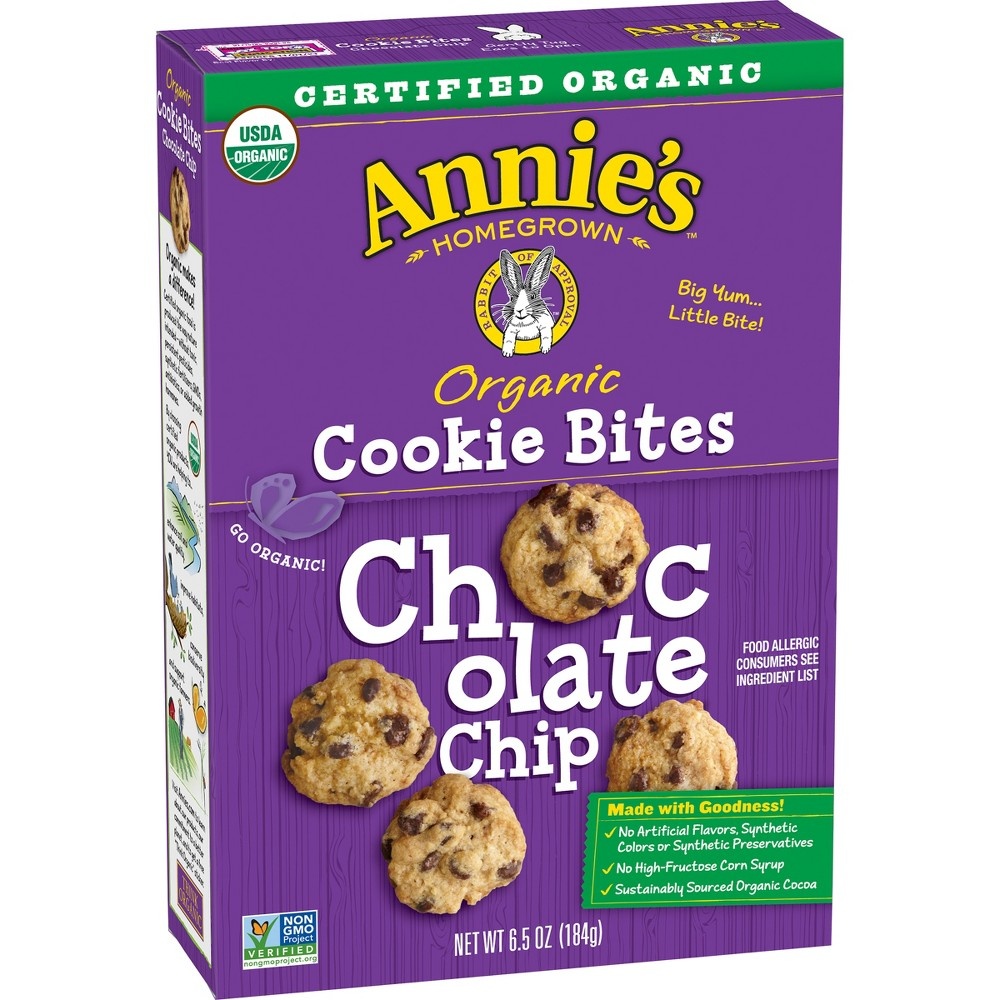 slide 3 of 3, Annie's Organic Chocolate Chip Cookie Bites - 6.5oz, 