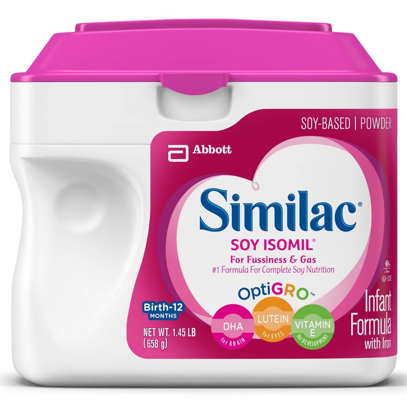 slide 1 of 5, Similac Soy Isomil Infant Formula Powder with Iron, 1.45 lb