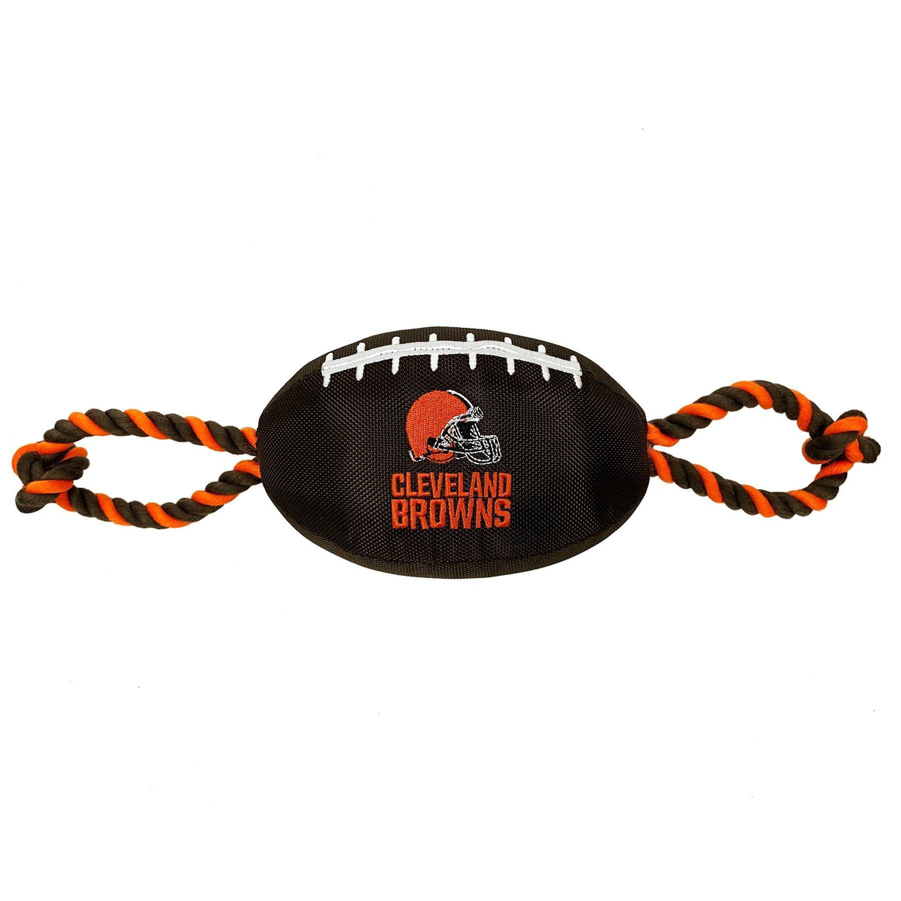 slide 1 of 2, Cleveland Browns Football Dog Toy, One Size