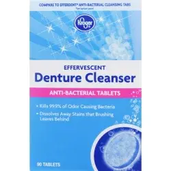 Kroger Effervescent Denture Cleanser Anti-Bacterial Tablets
