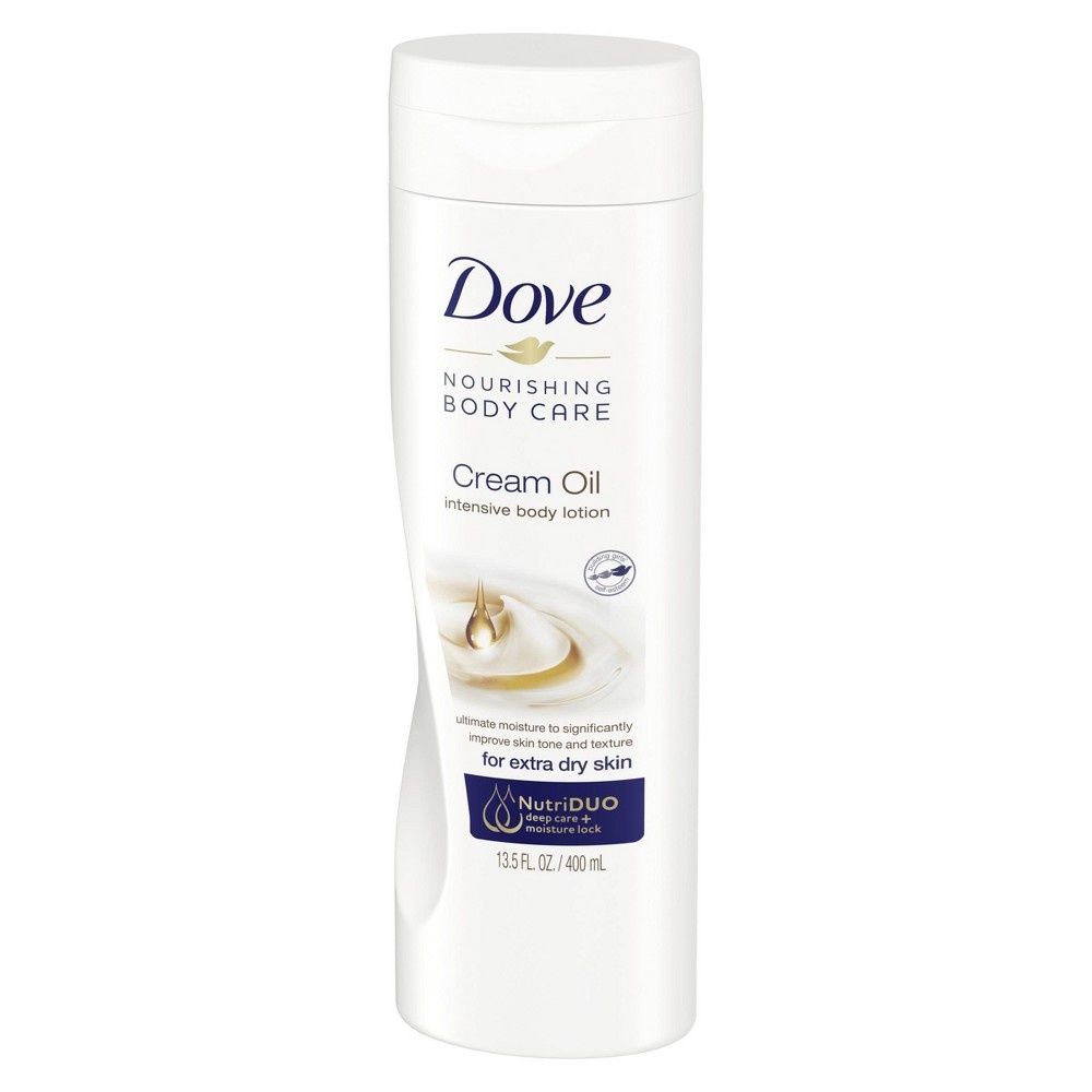 slide 4 of 5, Dove Beauty Dove Cream Oil Intensive Body Lotion, 13.5 oz