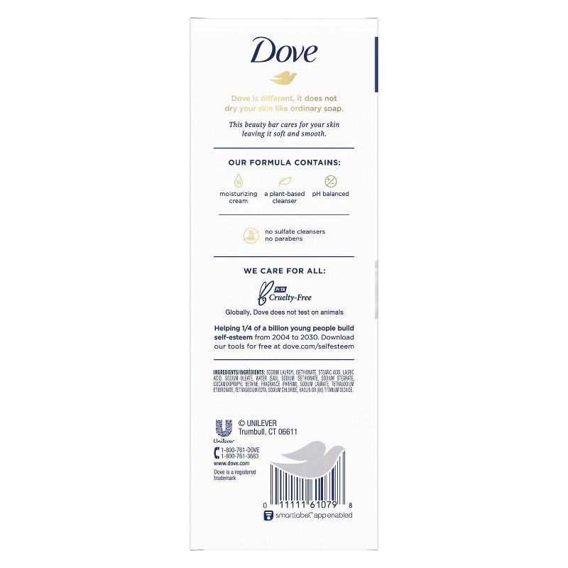 slide 3 of 6, Dove Beauty White Moisturizing Beauty Bar Soap - 8pk - 3.75oz each, 8 ct, 3.75 oz