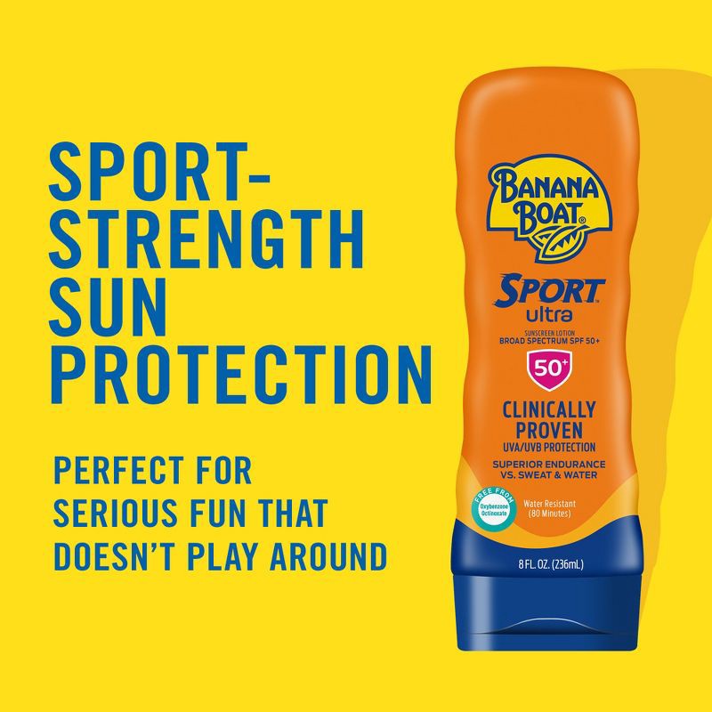 slide 3 of 6, Banana Boat Ultra Sport Sunscreen Lotion - SPF 50+ - 8 fl oz, 8 fl oz