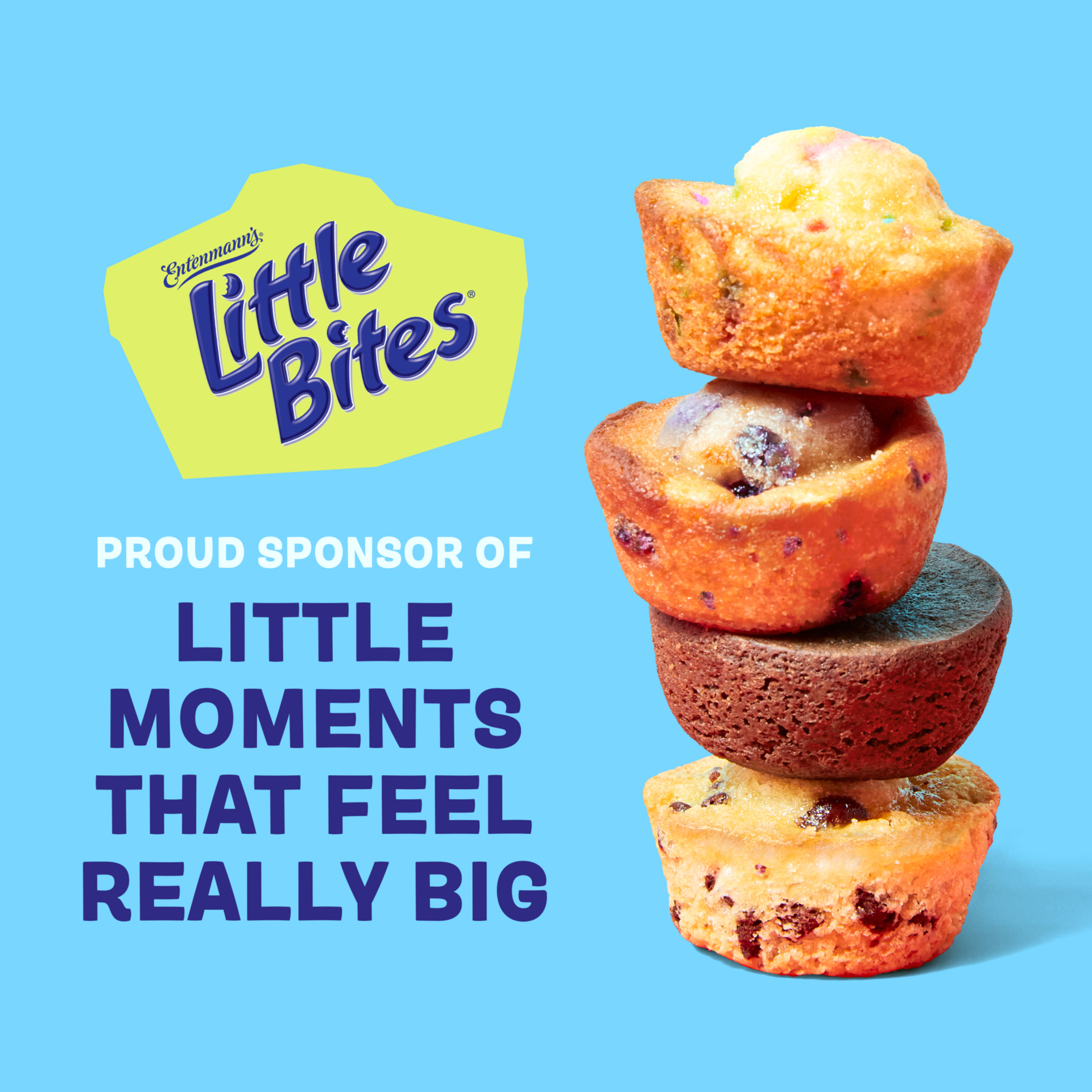 slide 2 of 6, Entenmann's Little Bites Party Cake (Individual) Mini Muffins, 4 count, 1.65 oz, 4 ct