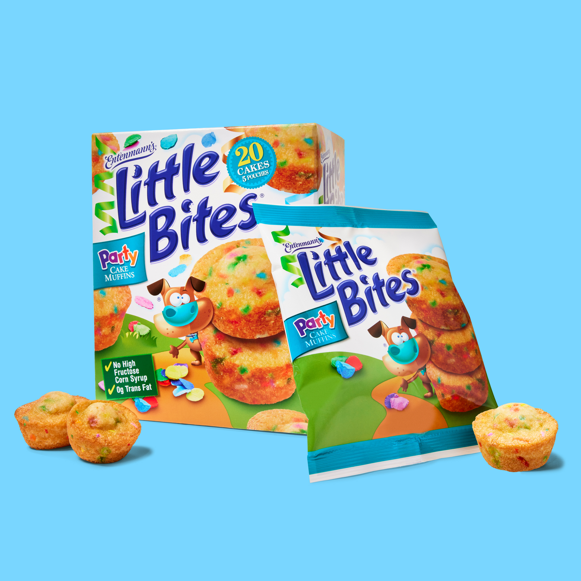 slide 3 of 6, Entenmann's Little Bites Party Cake (Individual) Mini Muffins, 4 count, 1.65 oz, 4 ct