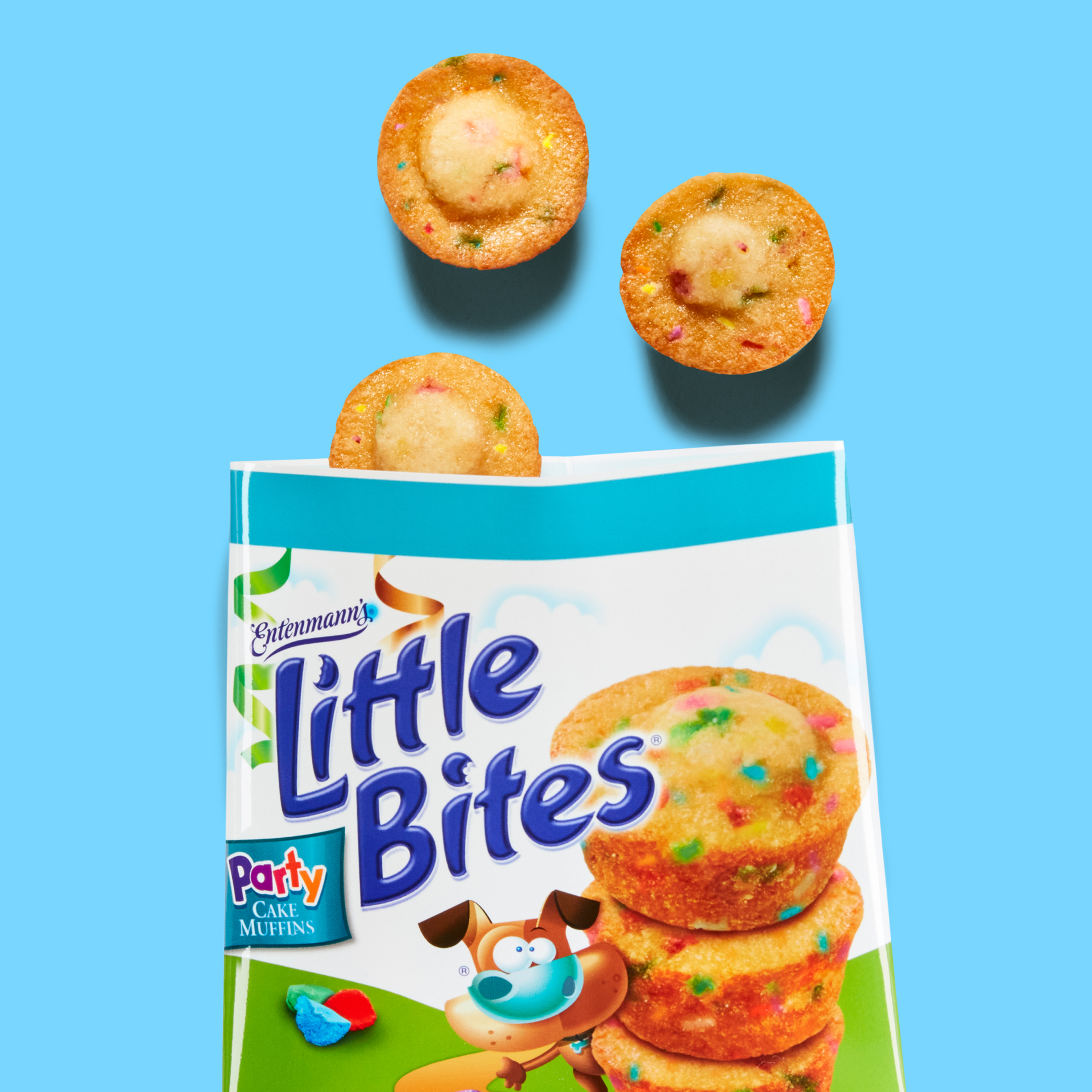 slide 5 of 6, Entenmann's Little Bites Party Cake (Individual) Mini Muffins, 4 count, 1.65 oz, 4 ct