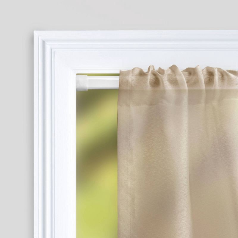 slide 2 of 3, 16"-24" Oval Spring Tension Curtain Rod White - Room Essentials™, 1 ct