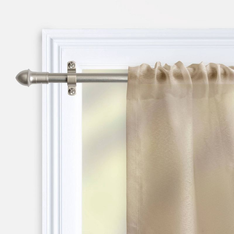 slide 2 of 3, 28"-48" Café Curtain Rod Nickel - Room Essentials™, 1 ct