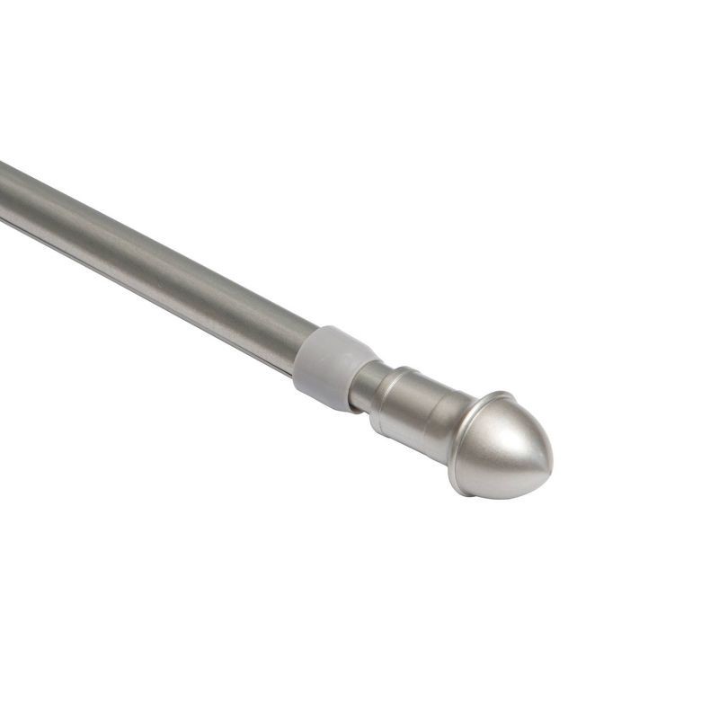 slide 1 of 3, 28"-48" Café Curtain Rod Nickel - Room Essentials™, 1 ct