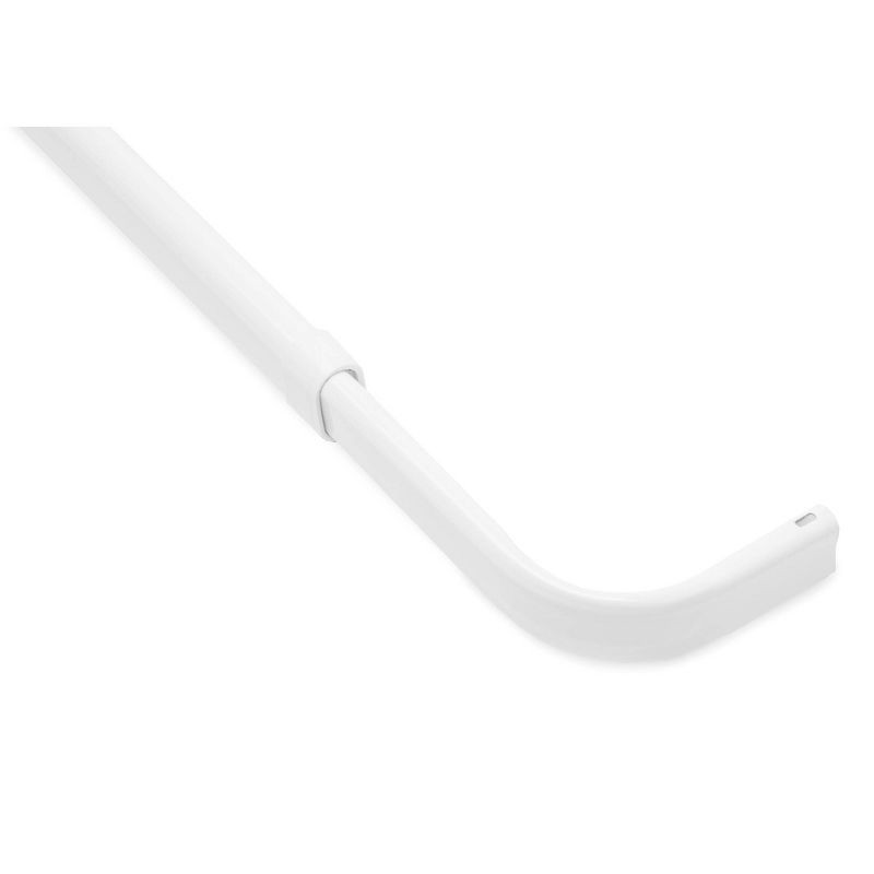 slide 2 of 4, 48"-84" Single Curtain Rod White - Room Essentials™: Metal, Powder-Coated, Adjustable Length, .79" Diameter, 1 ct