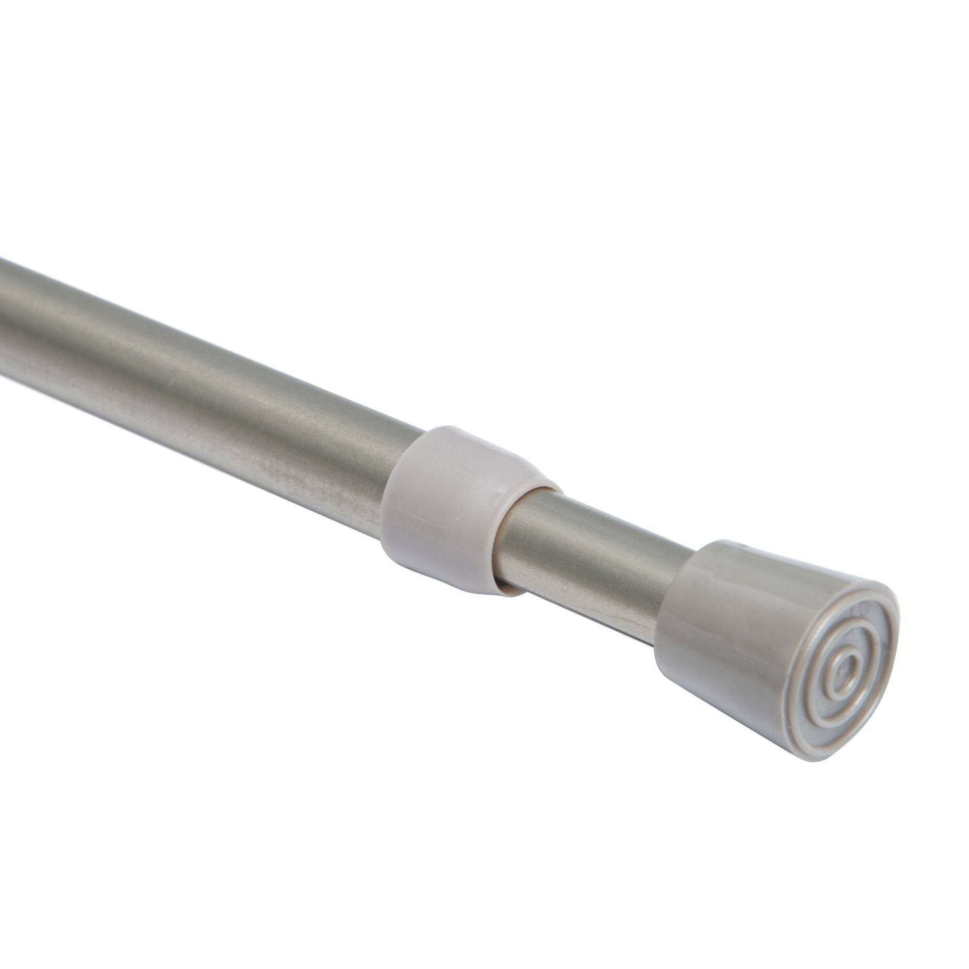 slide 1 of 3, 28"-48" Round Spring Tension Curtain Rod Nickel - Room Essentials, 1 ct