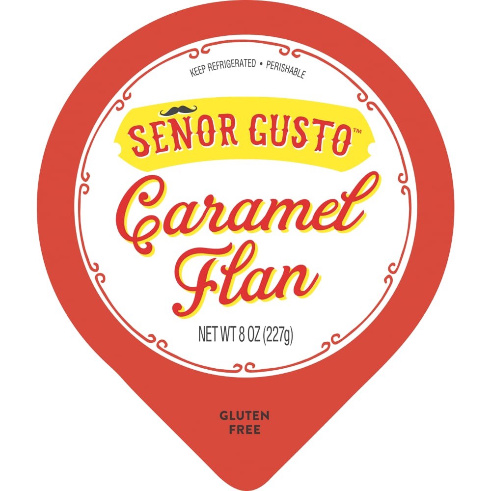 slide 5 of 5, Señor Gusto Caramel Flan, 8 oz