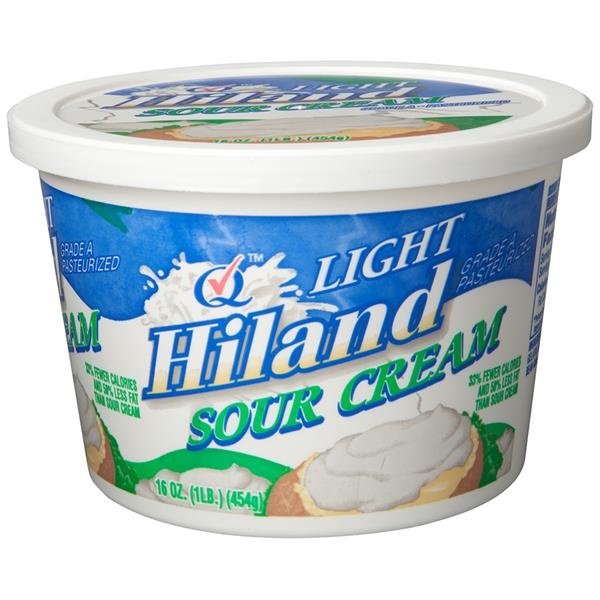 slide 1 of 1, Hiland Dairy Light Sour Cream, 16 oz