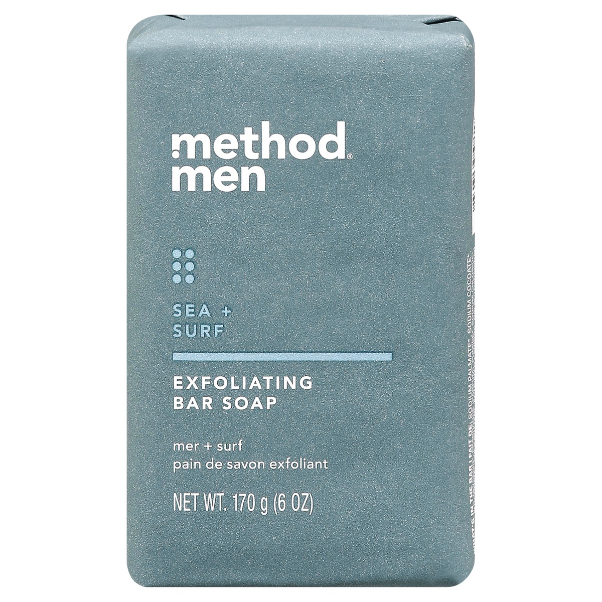 slide 1 of 9, method Men Sea + Surf Exfoliating Bar Soap, 6 oz