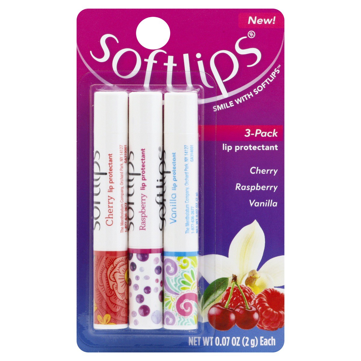 slide 1 of 7, Softlips Classic Lip Balm Stick 3Ct, 0.21 oz