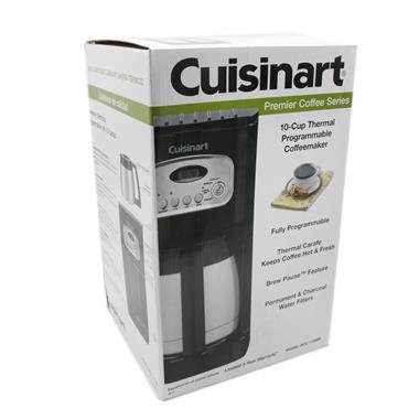 slide 1 of 1, Cuisinart Black 10-Cup Programmable Thermal Coffee Maker, 1 ct