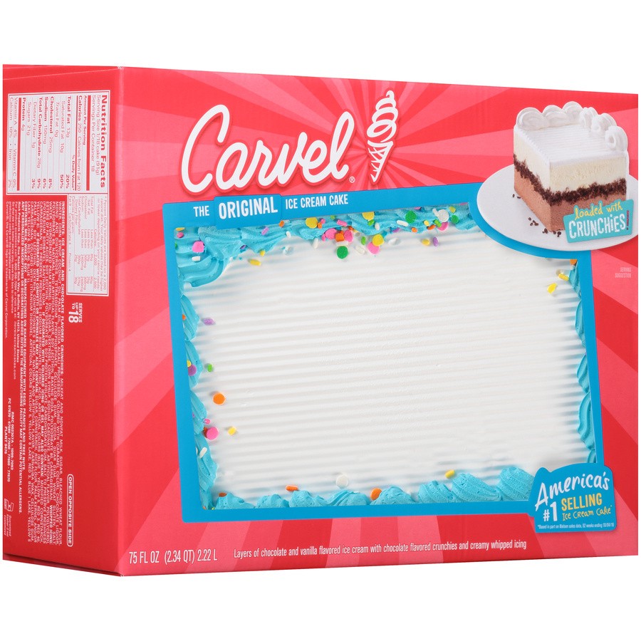 slide 1 of 7, Carvel Family Sheet Confetti Ice Cream Cake, 75 fl oz