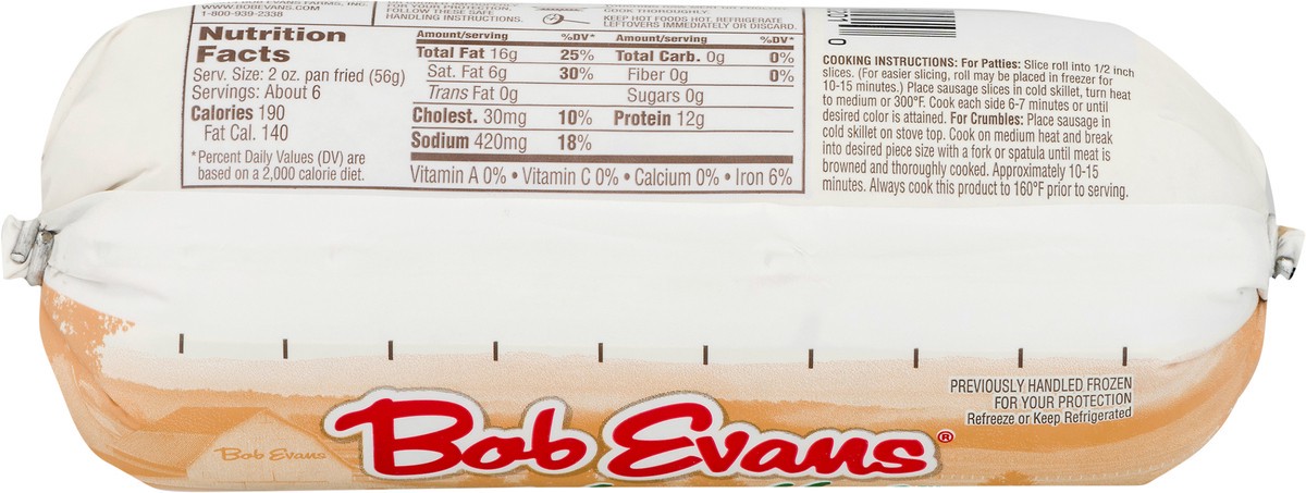 slide 9 of 9, Bob Evans Naturally! Pork Sausage Roll, Original Recipe, 16 oz, 16 oz