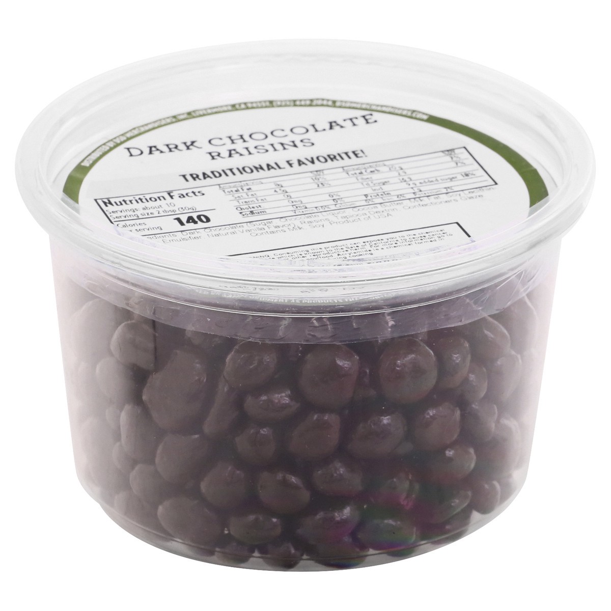 slide 2 of 10, DSD Merchandisers Raisins, Dark Chocolate, 11 oz