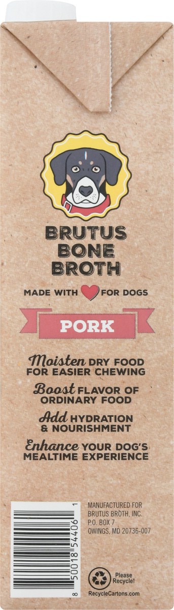 slide 8 of 9, Brutus Bone Broth Brutus Broth Pork Flavored Grain-Free Bone Broth Dog Food Topping, 32 oz