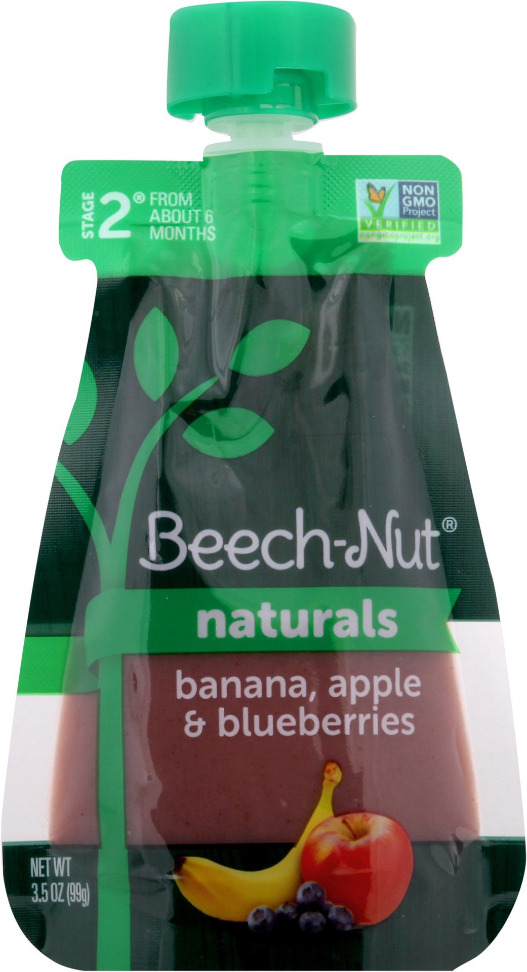 slide 3 of 7, Beech-Nut Naturals, Apple And Blueberry Baby Food Pouch, 3.5 oz