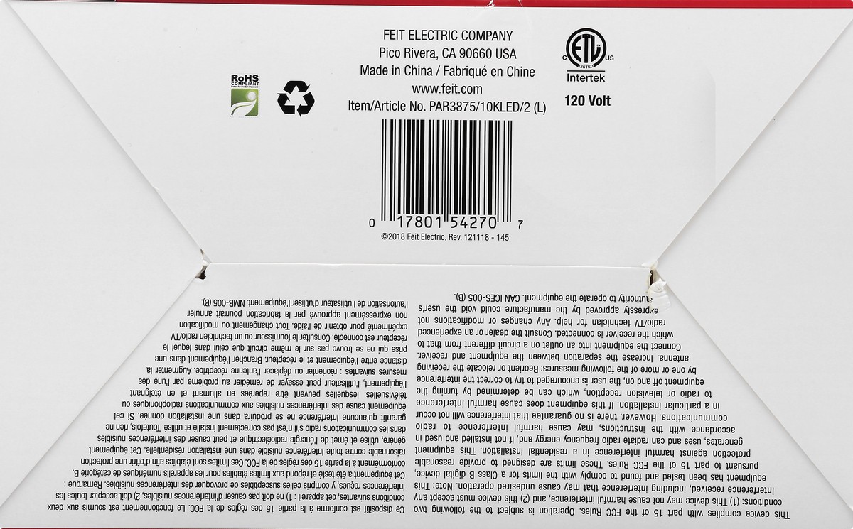 slide 11 of 11, Feit Electric 75 Watts LED Warm Light Flood Bulbs 2 ea, 2 ct