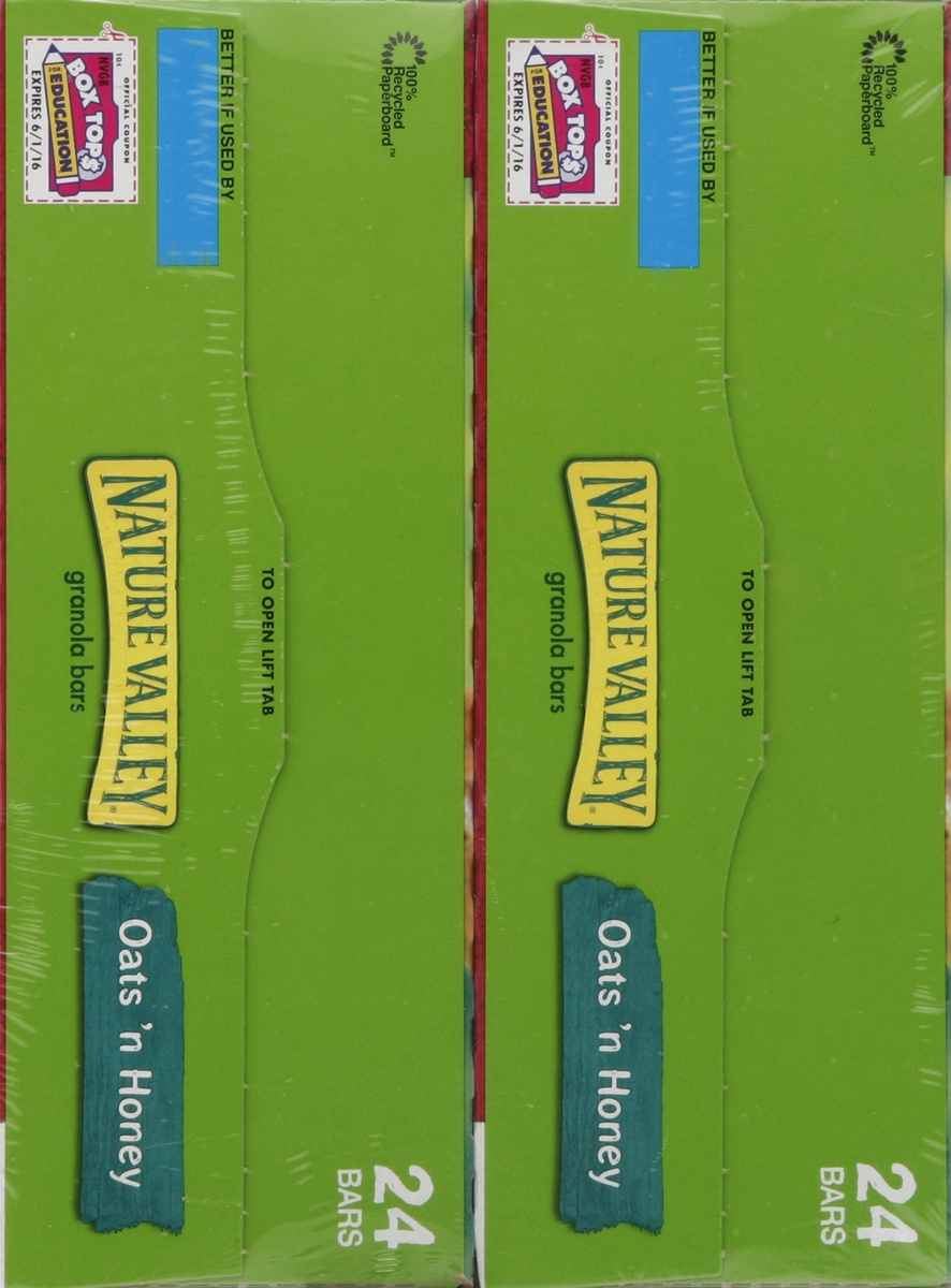 slide 4 of 4, Nature Valley Granola Bars Crunchy Oats n Honey Double Value Pack, 2 ct; 17.8 oz