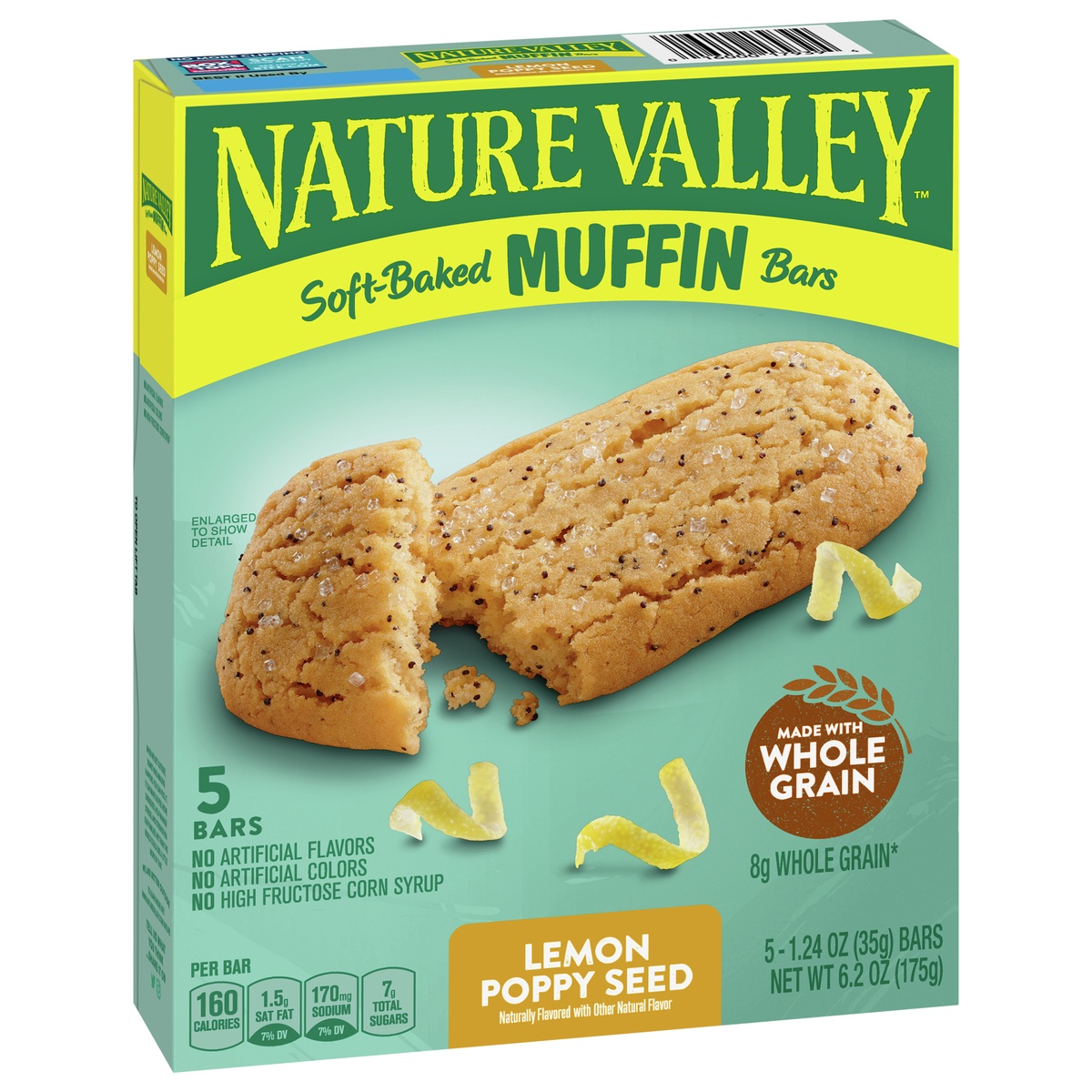 slide 2 of 9, Nature Valley Soft-Baked Muffin Bars Lemon Poppy Seed, 6.2 oz, 5ct, 5 ct