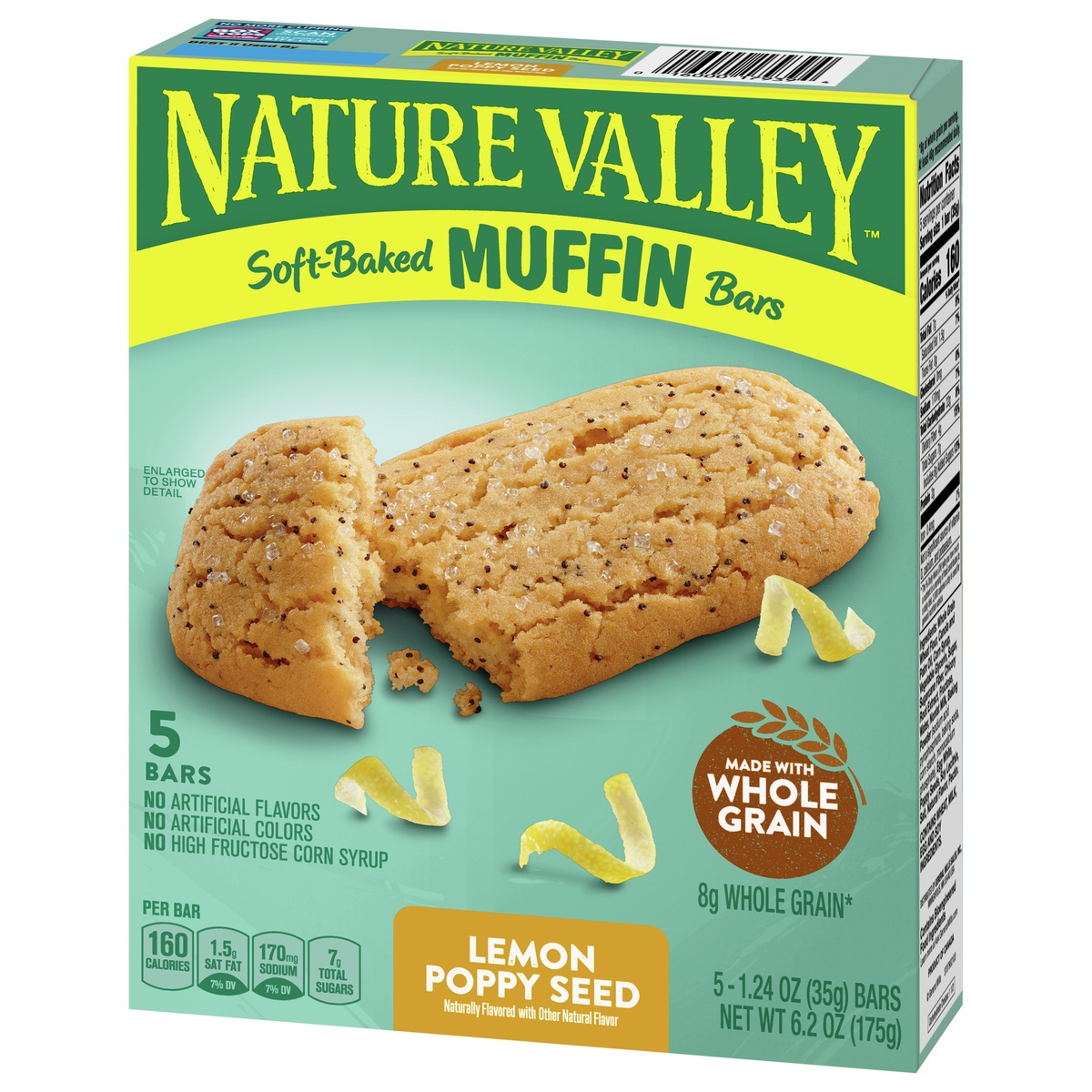 slide 3 of 9, Nature Valley Soft-Baked Muffin Bars Lemon Poppy Seed, 6.2 oz, 5ct, 5 ct