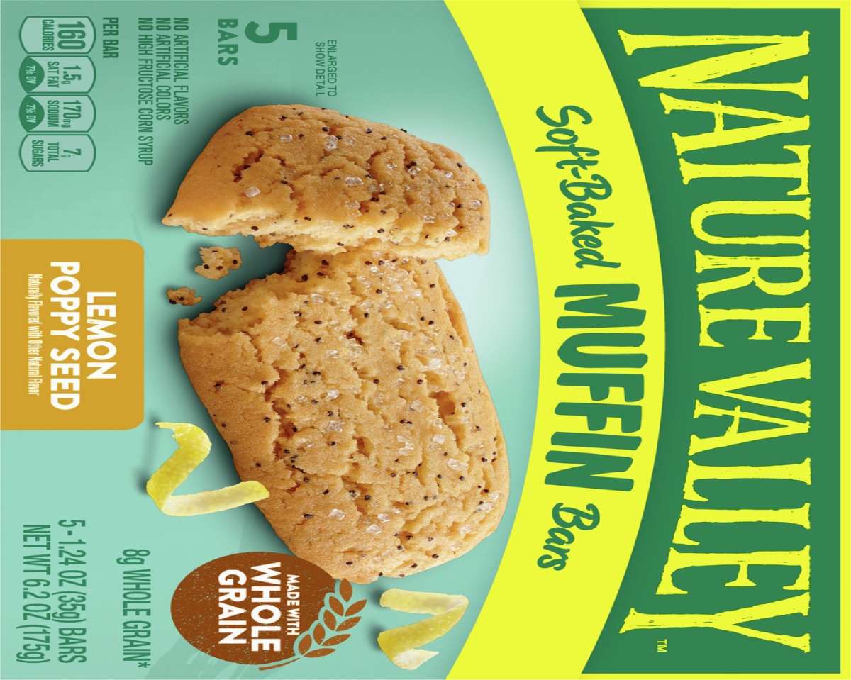 slide 4 of 9, Nature Valley Soft-Baked Muffin Bars Lemon Poppy Seed, 6.2 oz, 5ct, 5 ct