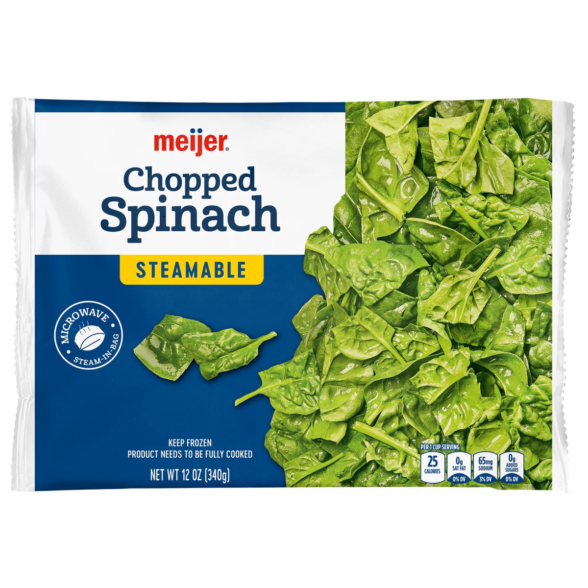 slide 1 of 5, Meijer Frozen Chopped Spinach, 12 oz