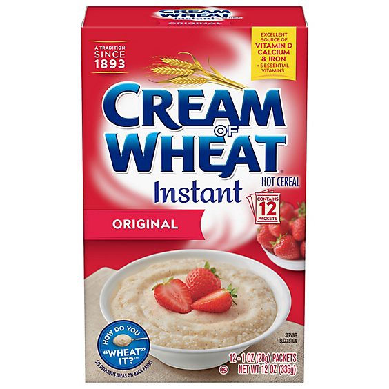 slide 1 of 1, Cream Of Wheat Cereal Hot Instant Original Flavor - 12 Count, 12 ct; 1 oz