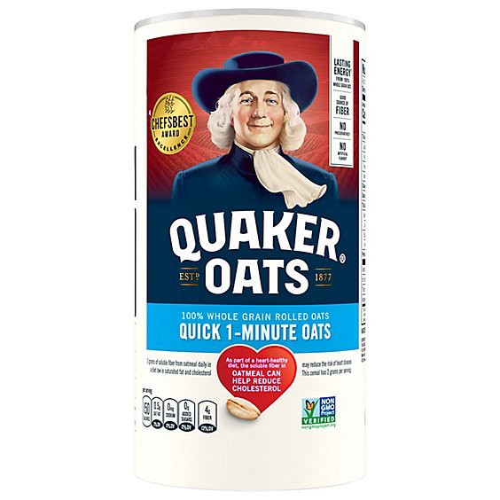 slide 1 of 6, Quaker Oats Quick 1 Minute - 18 Oz, 18 oz