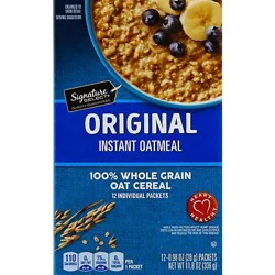 Signature Select Oatmeal Instant Original Flavor - 12-0.98 Oz