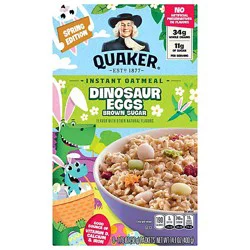 Quaker Oatmeal Instant Dinosaur Eggs Brown Sugar - 8-1.76 Oz