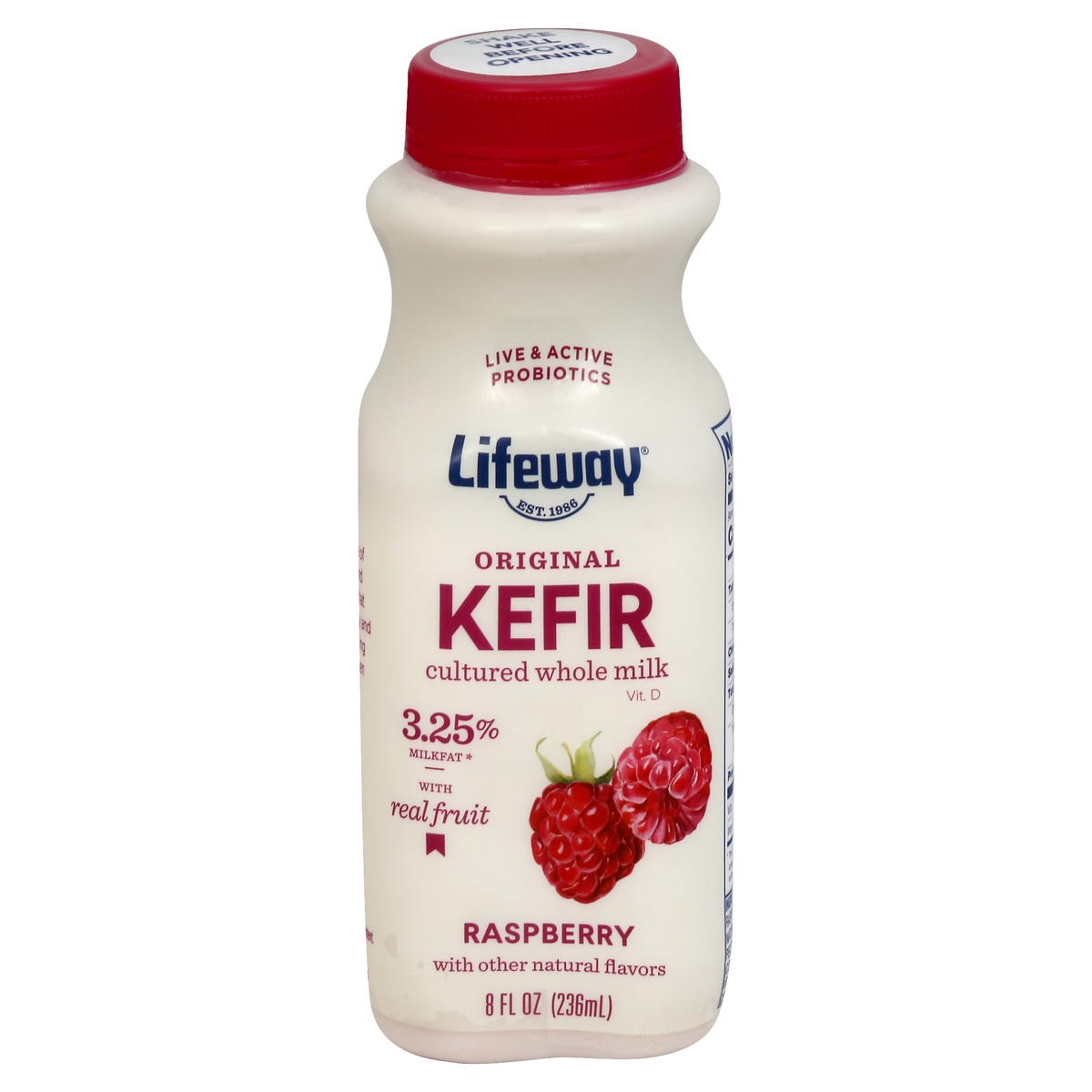 slide 1 of 1, Lifeway Raspberry Whole Milk Kefir, 8 oz