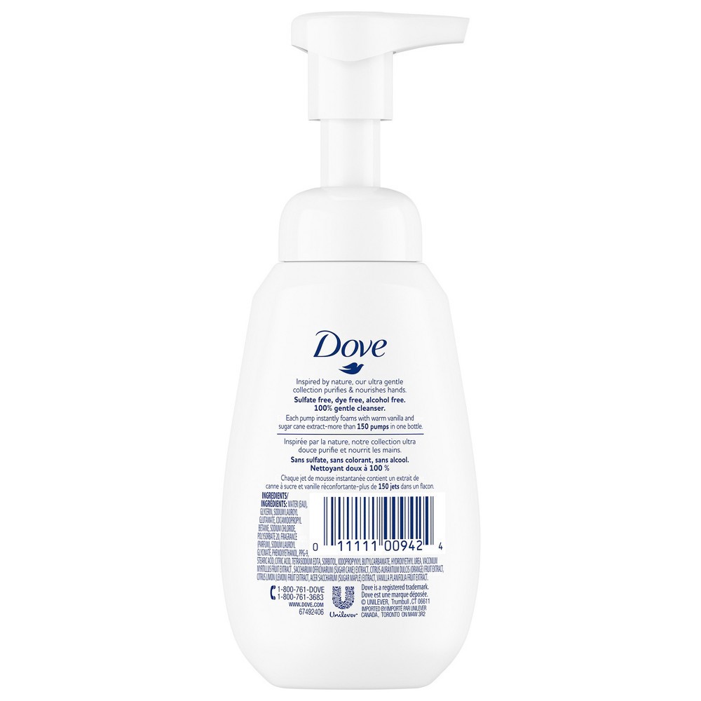 slide 7 of 9, Dove Sugar Cane & Warm Vanilla Foaming Hand Wash, 6.8 fl oz