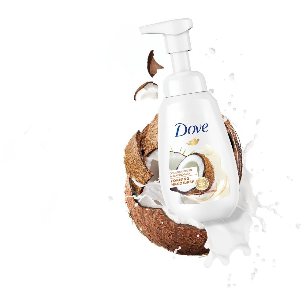 slide 2 of 8, Dove Coconut Water & Almond Milk Foaming Hand Wash, 6.8 fl oz