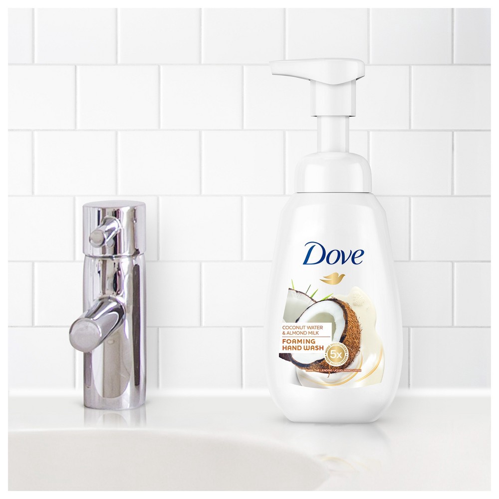 slide 3 of 8, Dove Coconut Water & Almond Milk Foaming Hand Wash, 6.8 fl oz