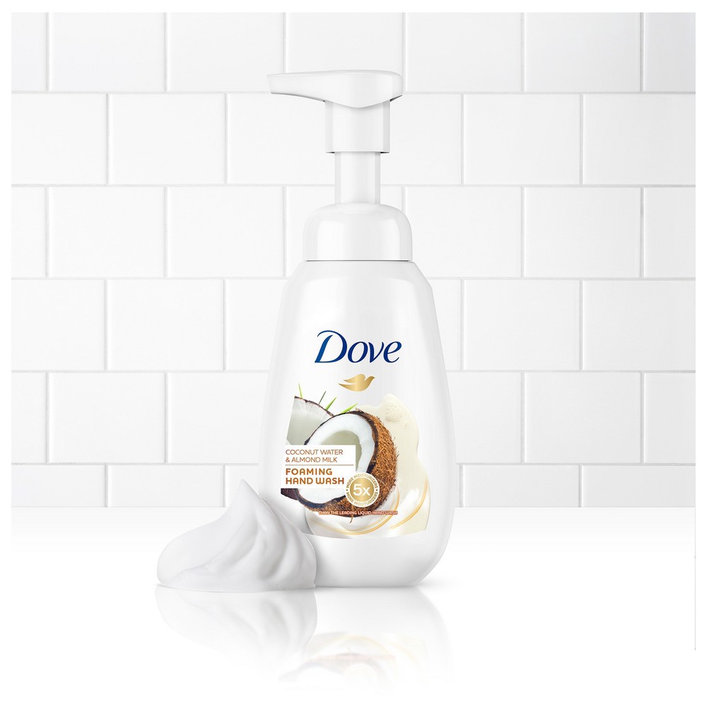 slide 4 of 8, Dove Coconut Water & Almond Milk Foaming Hand Wash, 6.8 fl oz