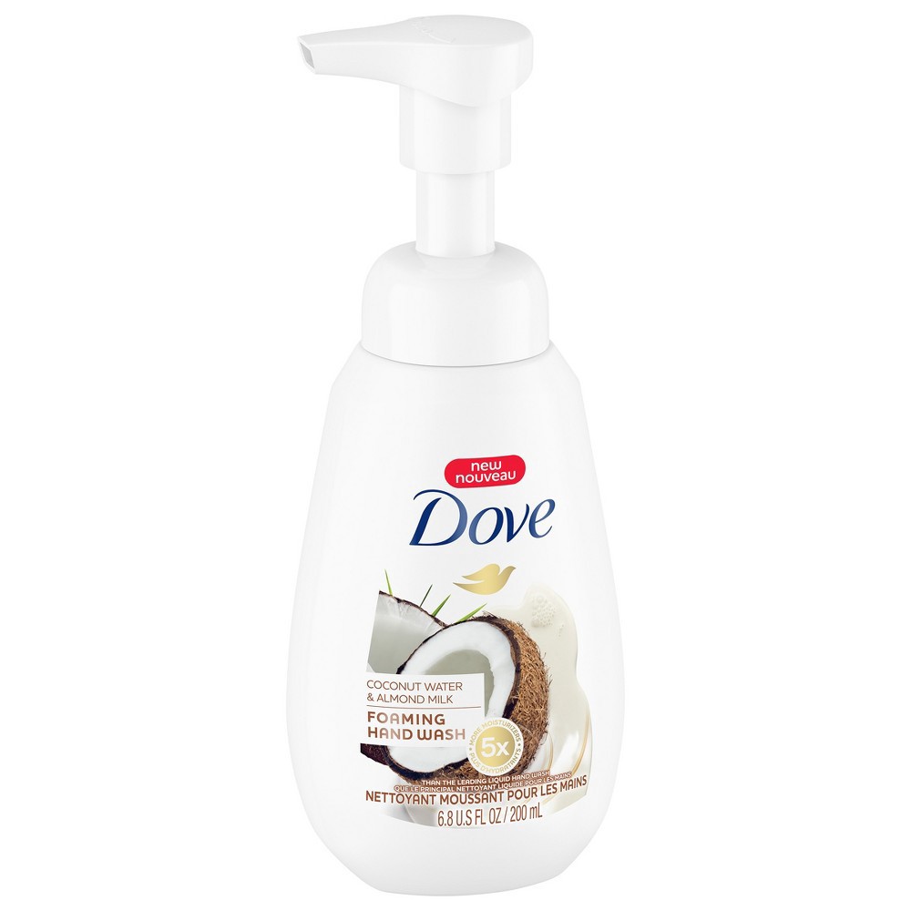 slide 5 of 8, Dove Coconut Water & Almond Milk Foaming Hand Wash, 6.8 fl oz