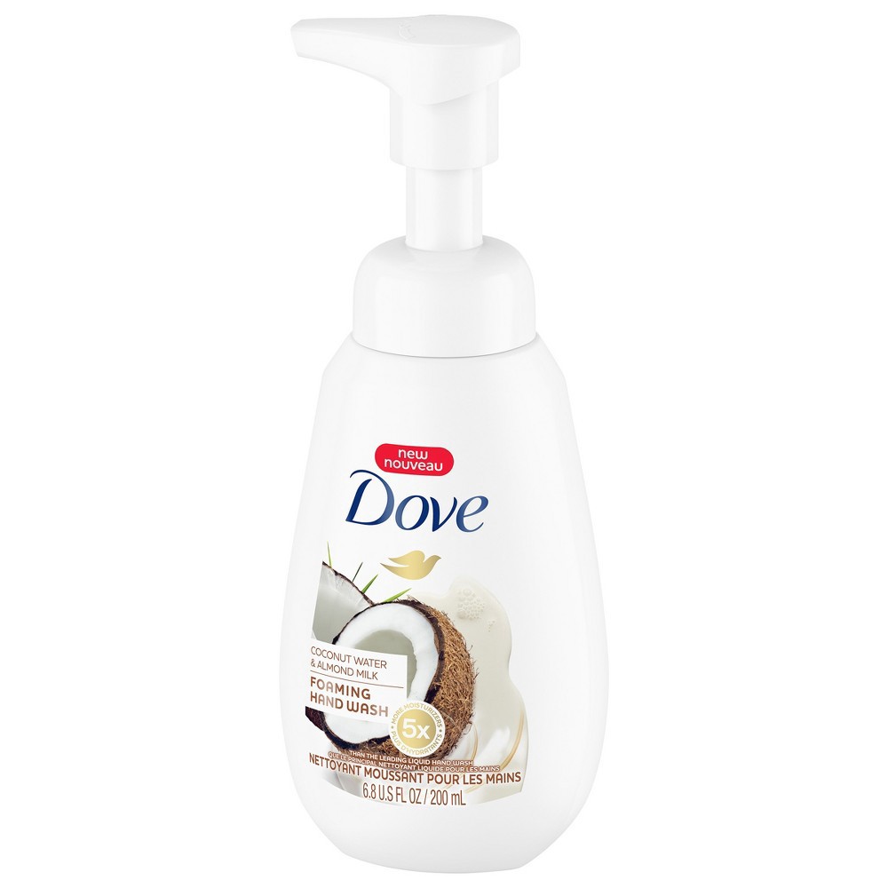 slide 6 of 8, Dove Coconut Water & Almond Milk Foaming Hand Wash, 6.8 fl oz